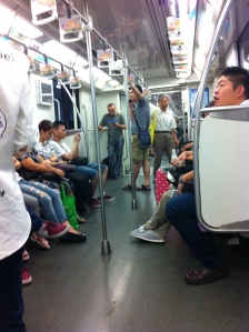 Riders on Shanghai's Line 10 Metro Train (which I took often)
